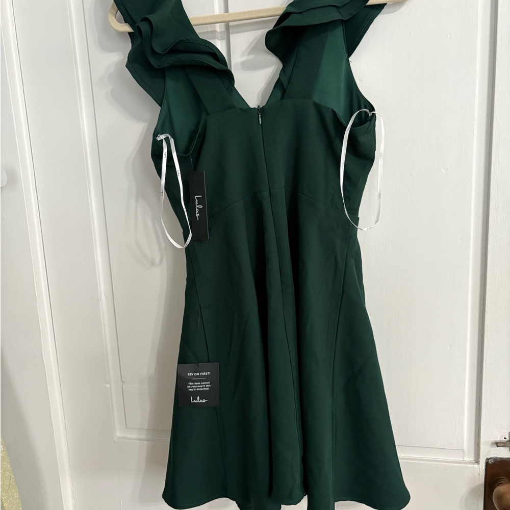 Lulus Green Ruffle Dress - Picture 2 of 3